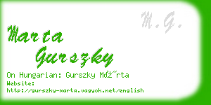 marta gurszky business card